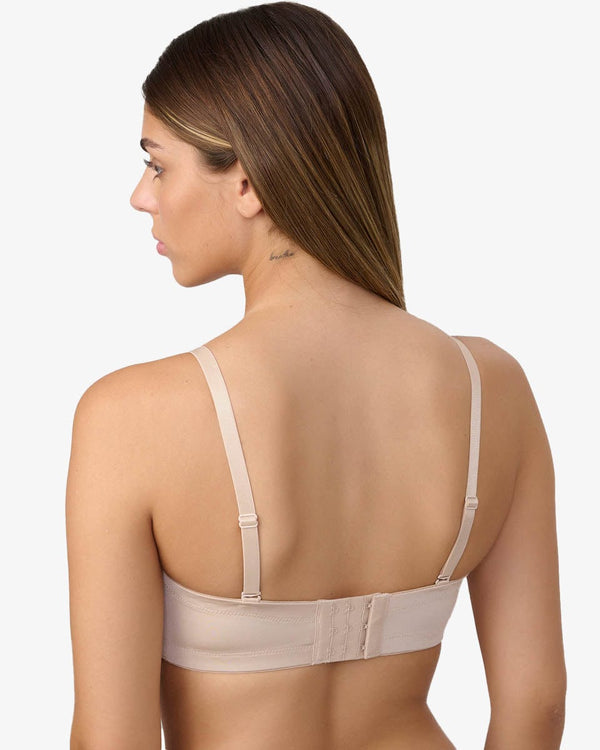 חזיית סטרפלס  מרופדת עם ברזלים - NUDE – תמונה 3