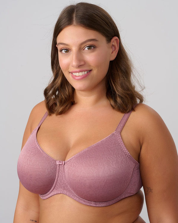 חזיית מינימייזר מבד ז'קרד - SMOKED PINK – תמונה 2