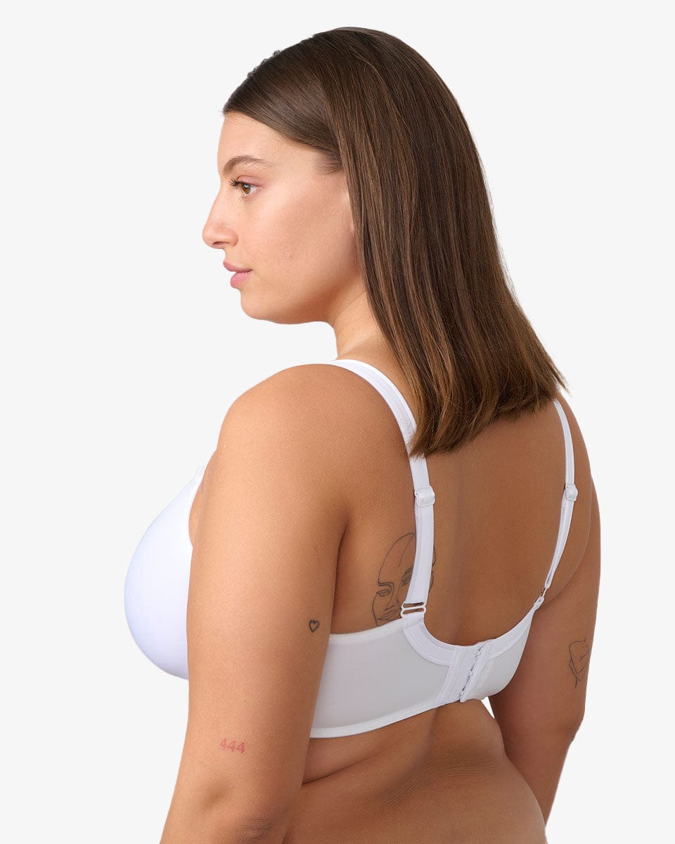 חזיית ספייסר עם ברזלים עד למידות גדולות - WHITE – תמונה 3