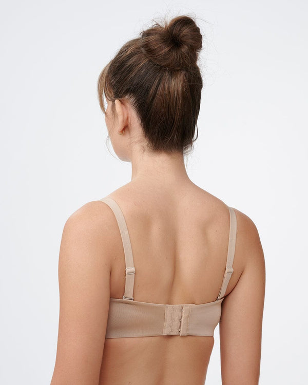 חזיית סטרפלס פוש אפ עם ברזלים - NUDE – תמונה 3