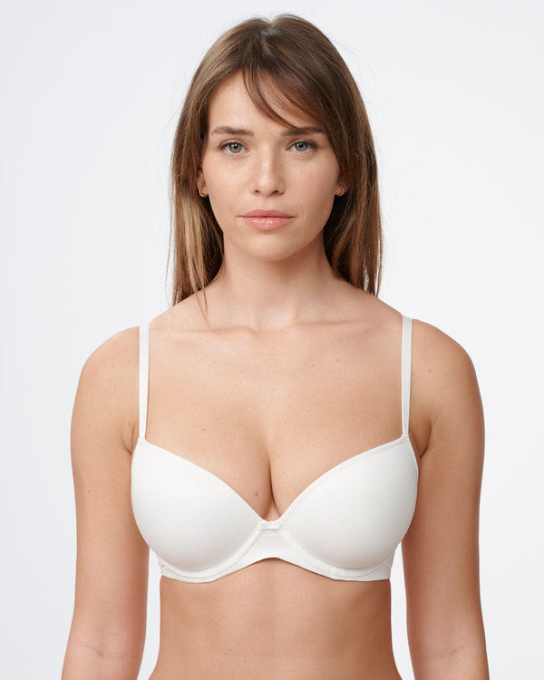 חזייה  מרופדת ללא  ברזלים - WHITE – תמונה 1