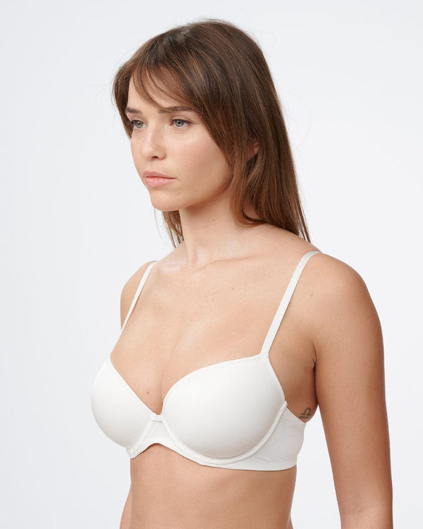 חזייה  מרופדת ללא  ברזלים - WHITE – תמונה 2