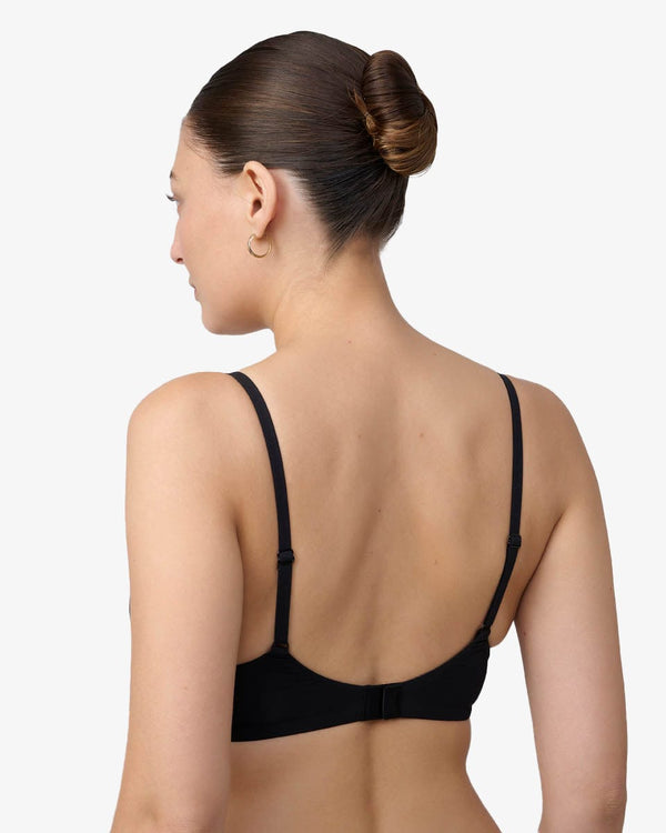 חזייה  מרופדת ללא  ברזלים - BLACK – תמונה 3