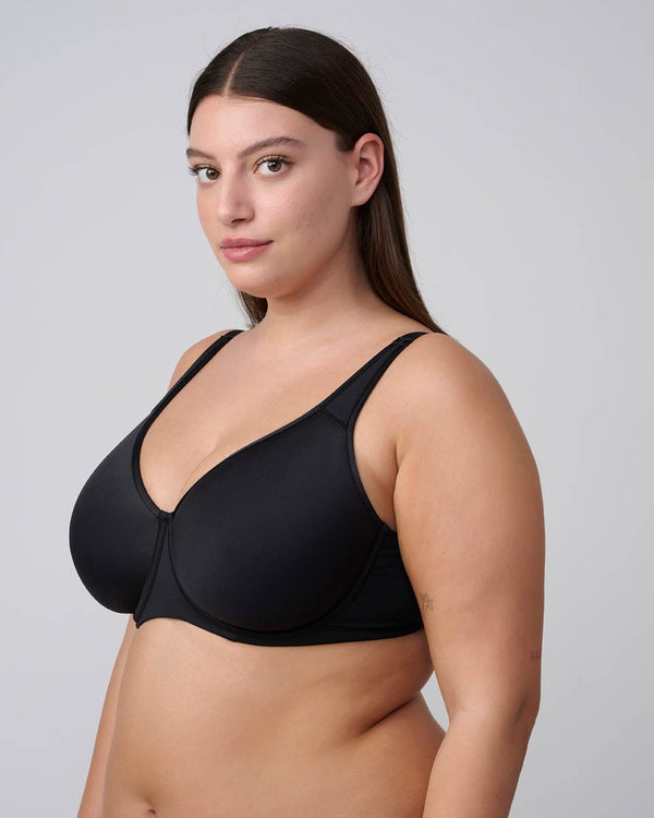 חזיית  מינימייזר בריפוד ספייסר עם ברזלים - BLACK – תמונה 4