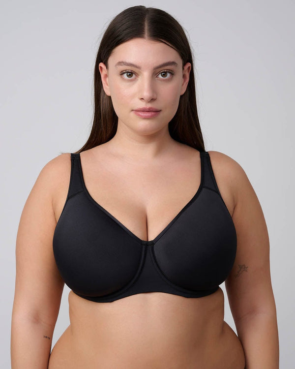 חזיית  מינימייזר בריפוד ספייסר עם ברזלים - BLACK – תמונה 1