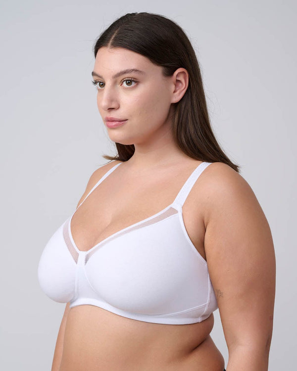 חזייה ללא ריפוד וללא ברזלים מכותנה אלסטית