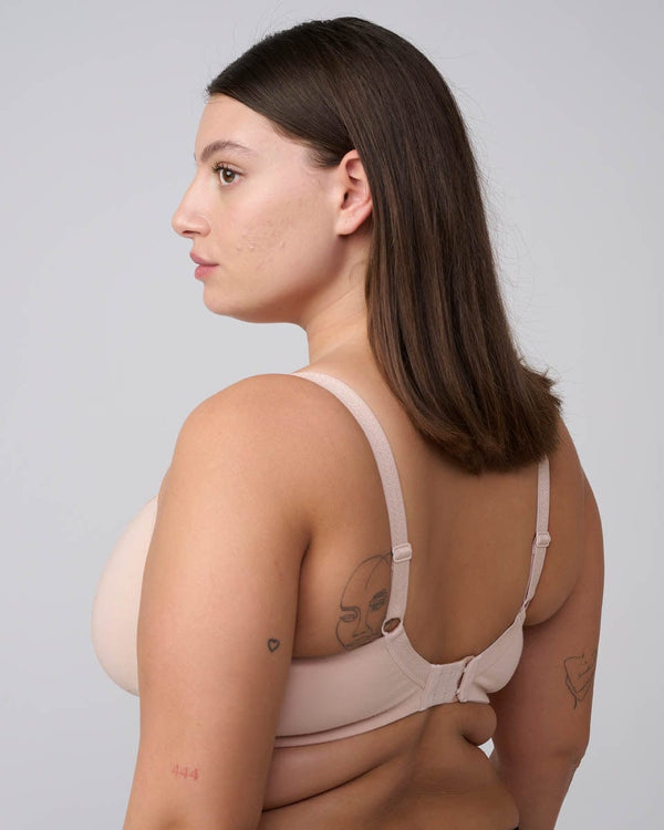 חזייה ללא ריפוד וללא ברזלים מכותנה אלסטית