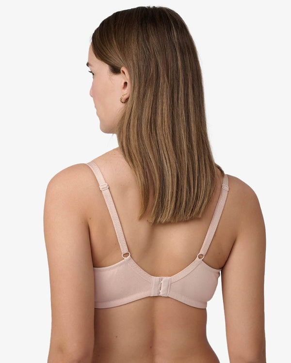 חזייה ללא ריפוד וללא ברזלים מכותנה אלסטית - NUDE – תמונה 3