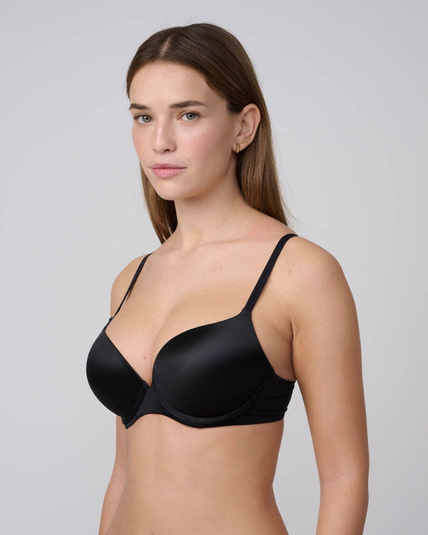 חזייה פוש אפ מרופדת עם ברזלים - BLACK – תמונה 2