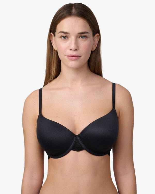 חזייה מרופדת עם ברזלים בטכנולוגיית  MEMORY BRA - BLACK – תמונה 1
