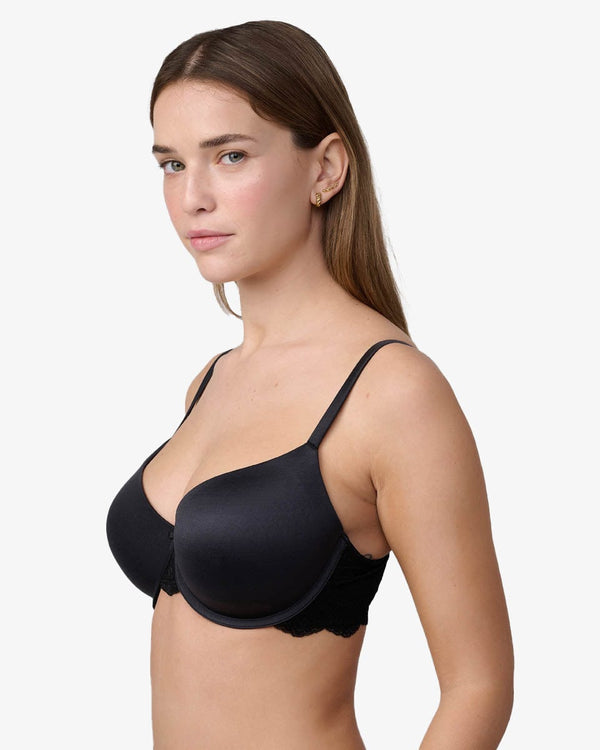 חזייה מרופדת עם ברזלים בטכנולוגיית  MEMORY BRA - BLACK – תמונה 2