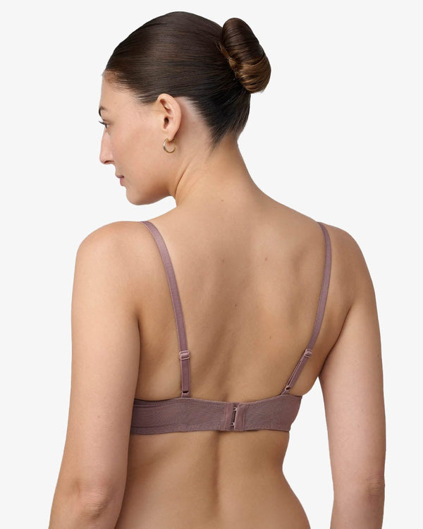 חזייה מרופדת במפתח עגול מתחרה - MAUVE – תמונה 3