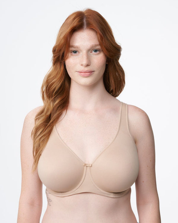 חזיית מינימייזר בגזרה סגורה מבד מיקרופייבר - NUDE – תמונה 1