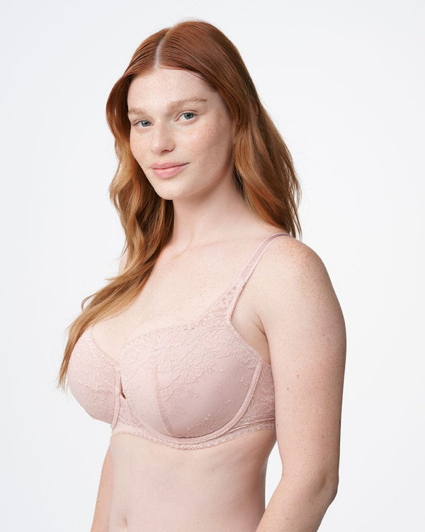 חזייה מרופדת עם ברזלים בשילוב תחרה במראה דרמטי - PEARL – תמונה 2