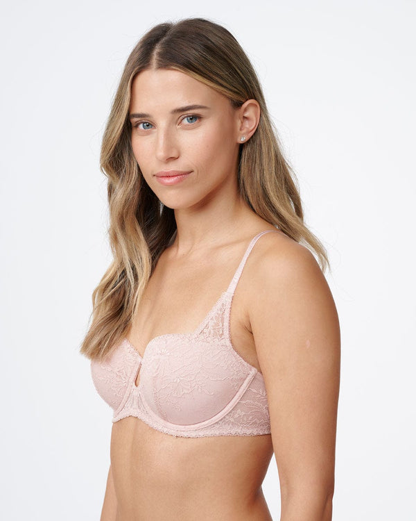 חזייה מרופדת עם ברזלים בשילוב תחרה במראה דרמטי - PEARL – תמונה 5