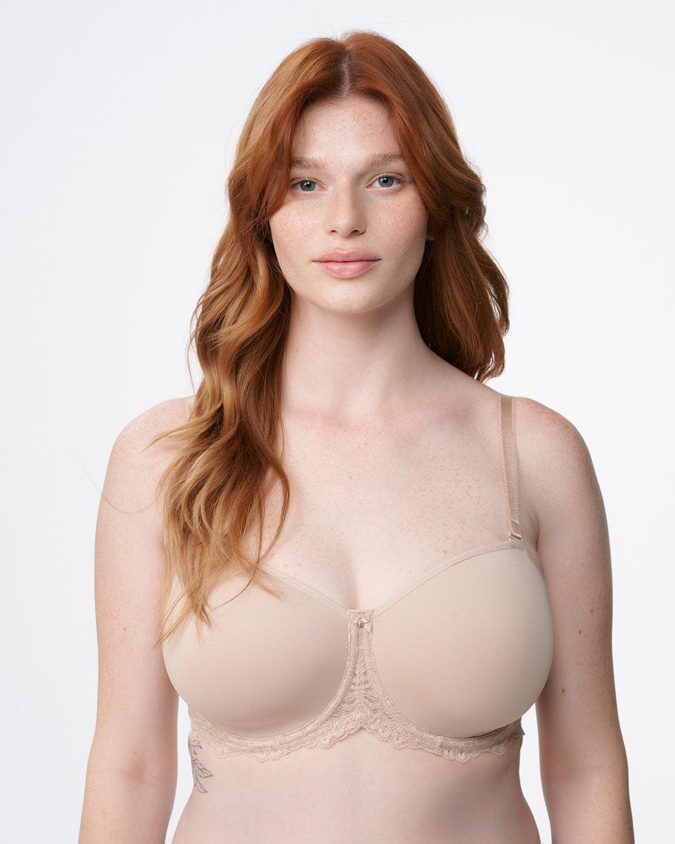 חזיית סטרפלס עם כוס ספייסר - NUDE – תמונה 5