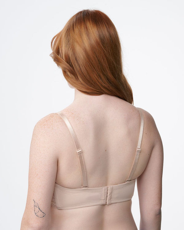 חזיית סטרפלס עם כוס ספייסר - NUDE – תמונה 7