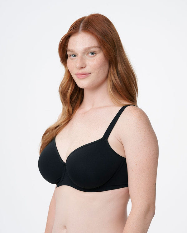 חזיית ללא ריפוד עם ברזלים עד למידות גדולות - BLACK – תמונה 5