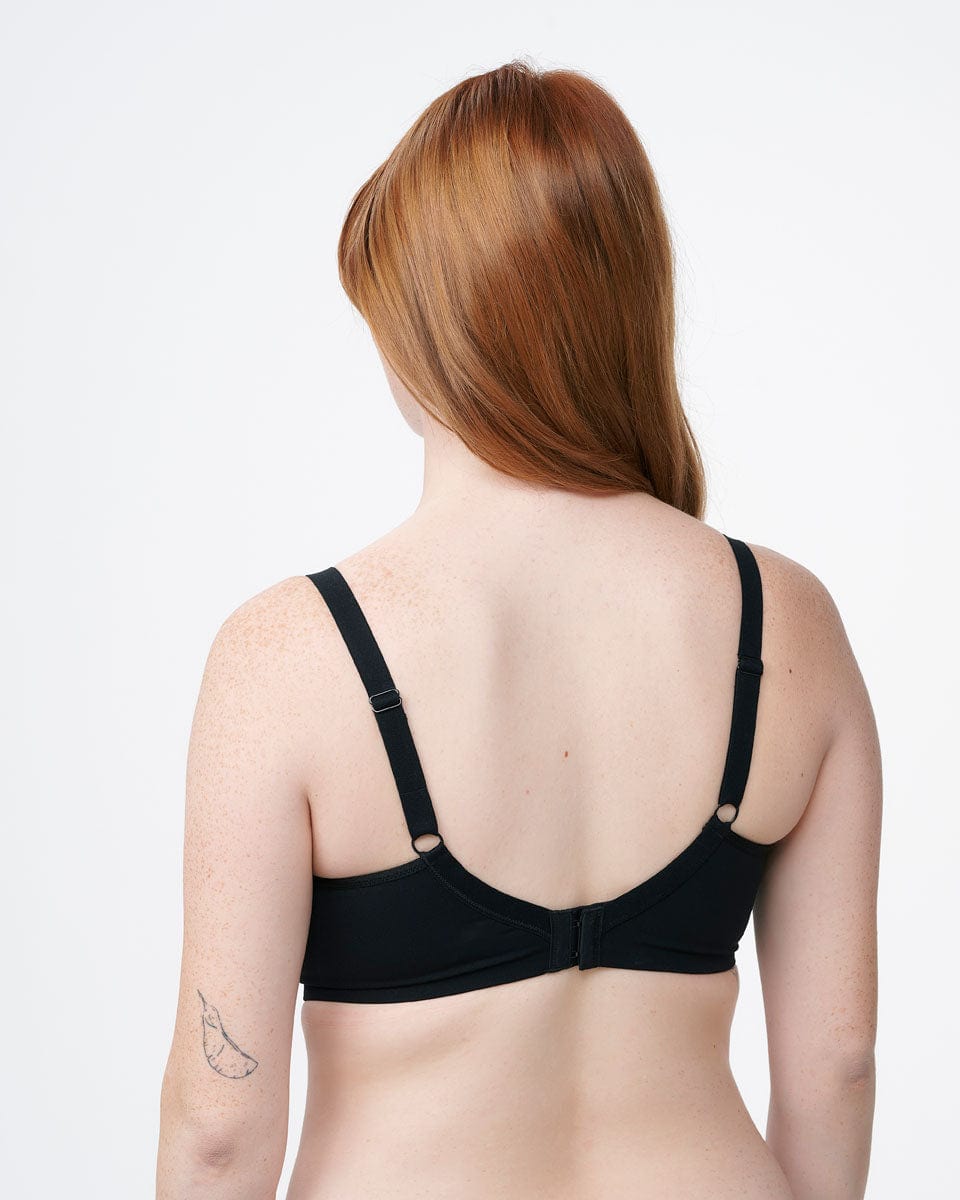 חזיית ללא ריפוד עם ברזלים עד למידות גדולות - BLACK – תמונה 6