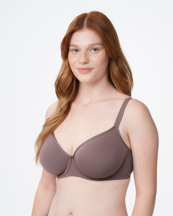 חזיית ללא ריפוד עם ברזלים עד למידות גדולות - MAUVE – תמונה 2