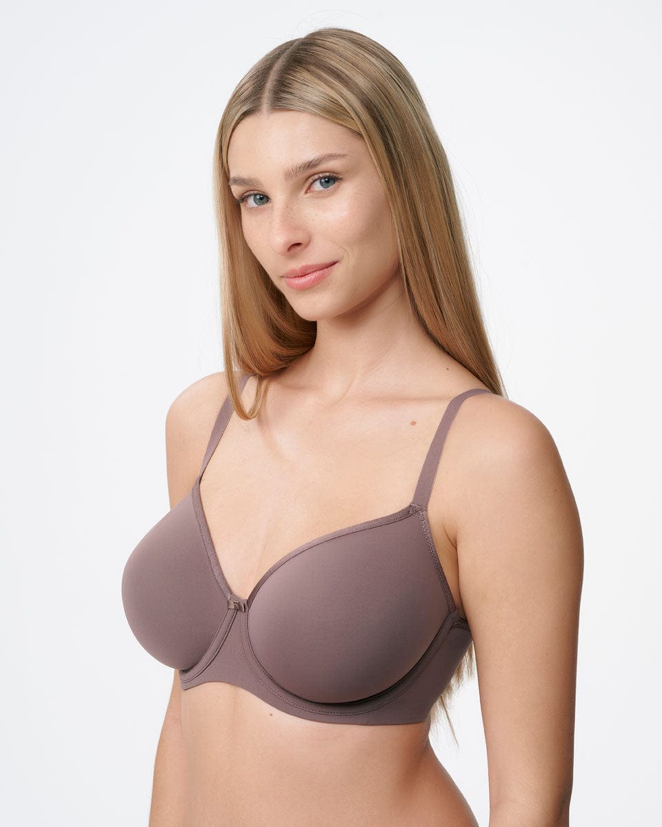 חזיית ללא ריפוד עם ברזלים עד למידות גדולות - MAUVE – תמונה 5