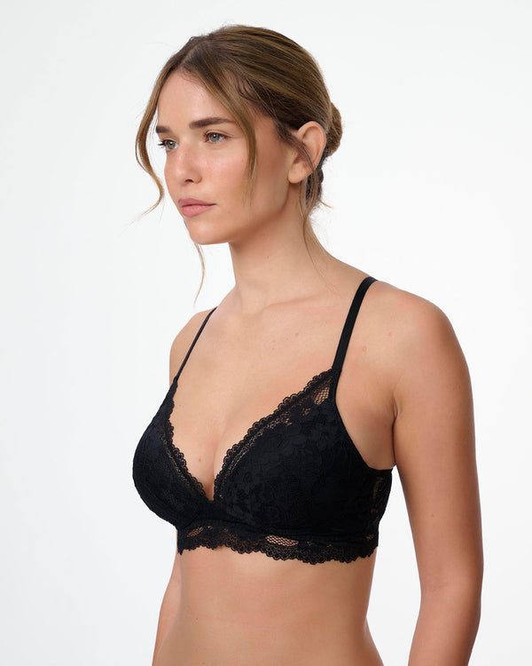 חזיית פוש אפ מתחרה רומנטית - BLACK