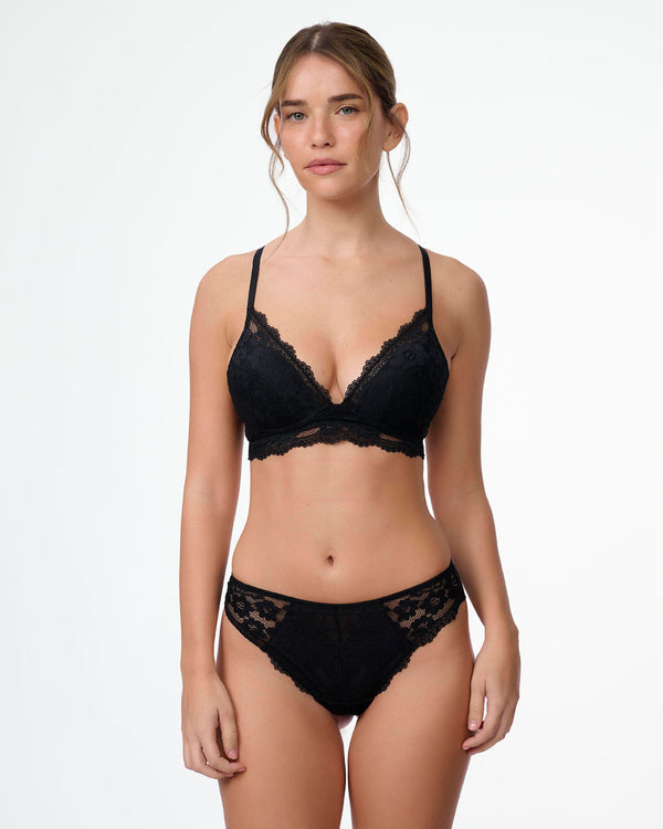 חזיית פוש אפ מתחרה רומנטית - BLACK