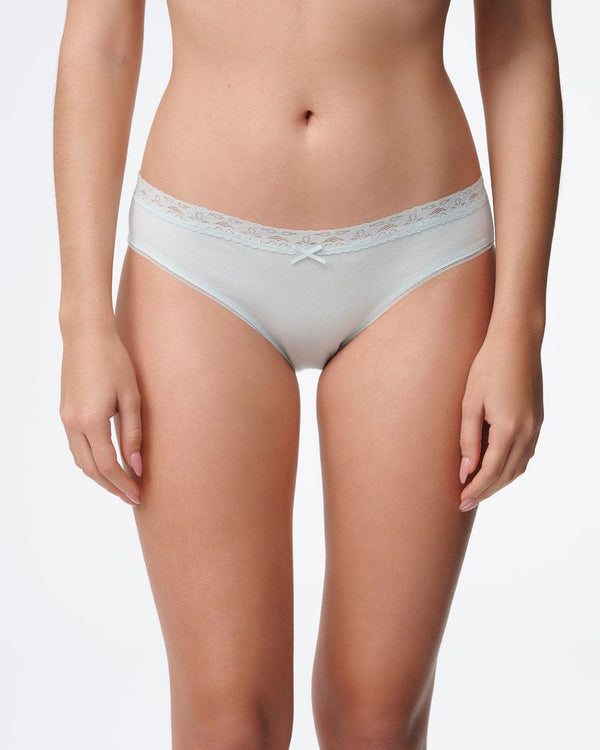 תחתון כותנה ביקיני - LIGHT AQUA – תמונה 1