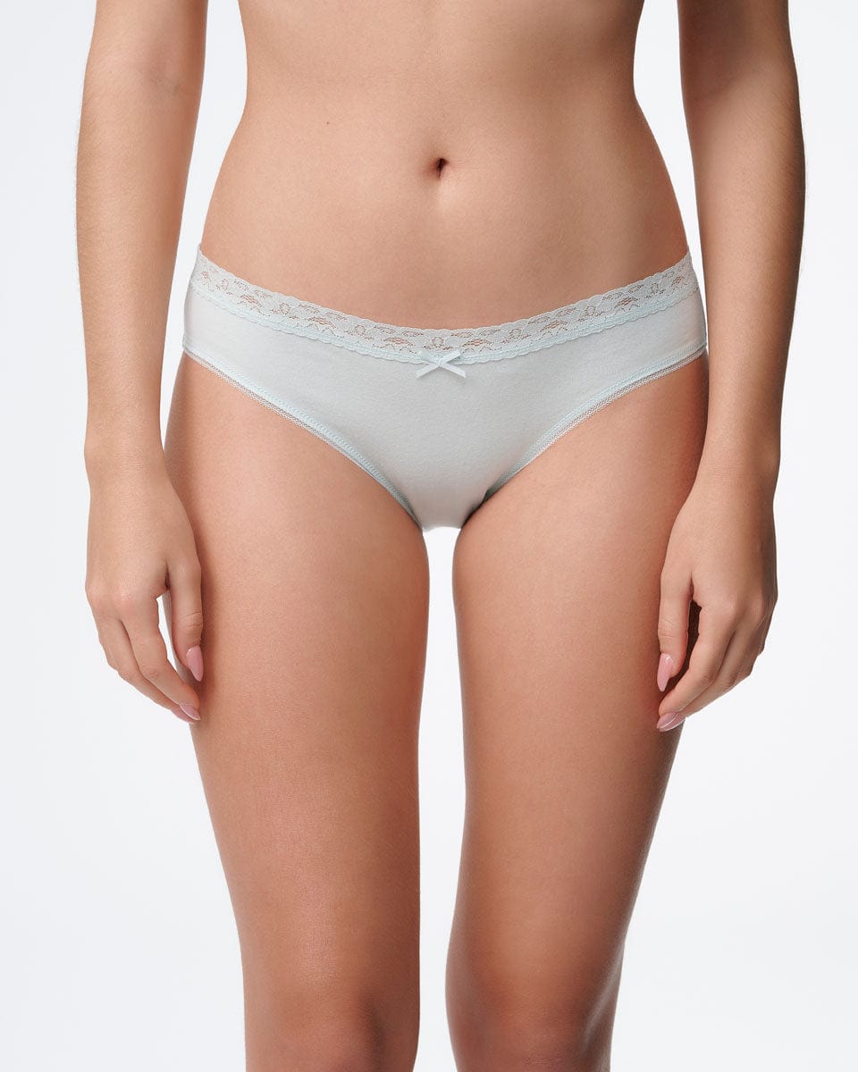 תחתון כותנה ביקיני - LIGHT AQUA – תמונה 1