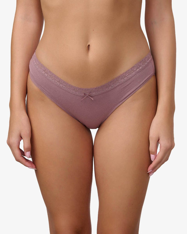 תחתון כותנה ביקיני - SMOKED PURPLE – תמונה 1