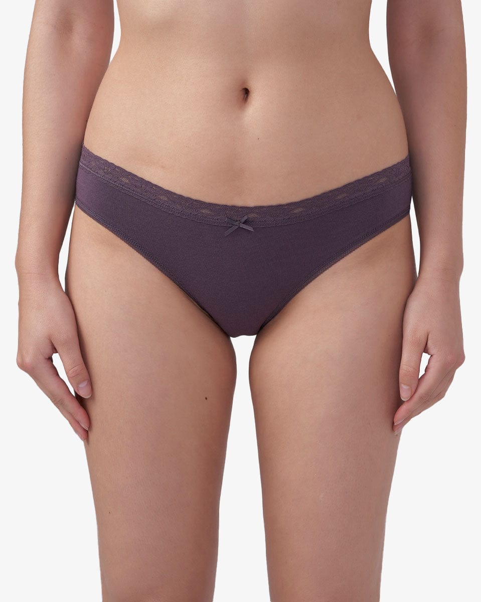 תחתון כותנה ביקיני - CHOCOLATE – תמונה 1