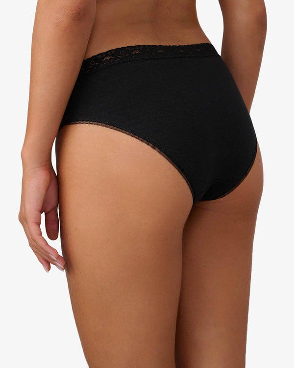 תחתון כותנה ביקיני - BLACK – תמונה 3