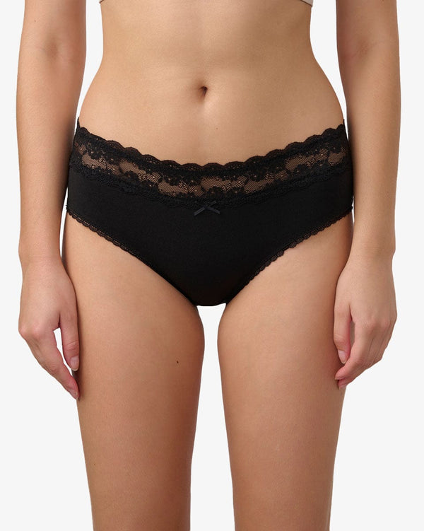 תחתון כותנה מידי - BLACK – תמונה 1