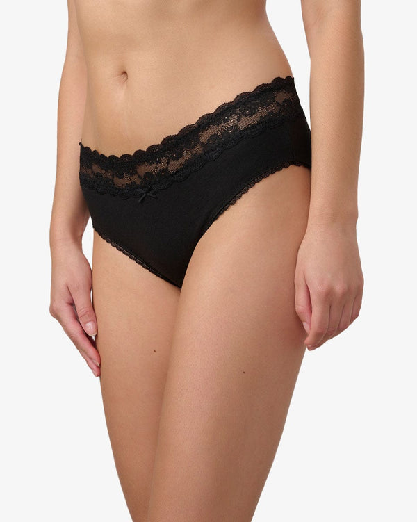 תחתון כותנה מידי - BLACK – תמונה 2