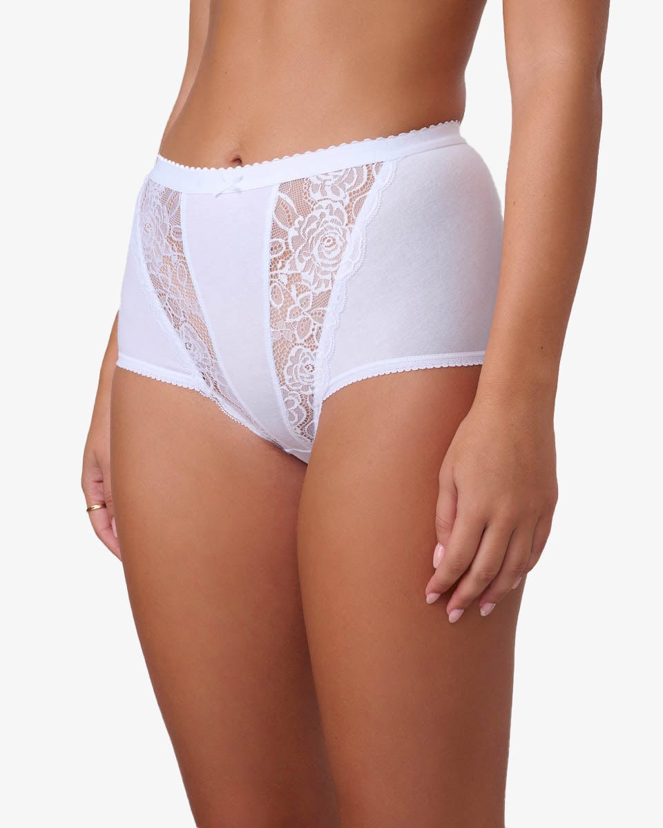 תחתון כותנה מקסי - WHITE – תמונה 2