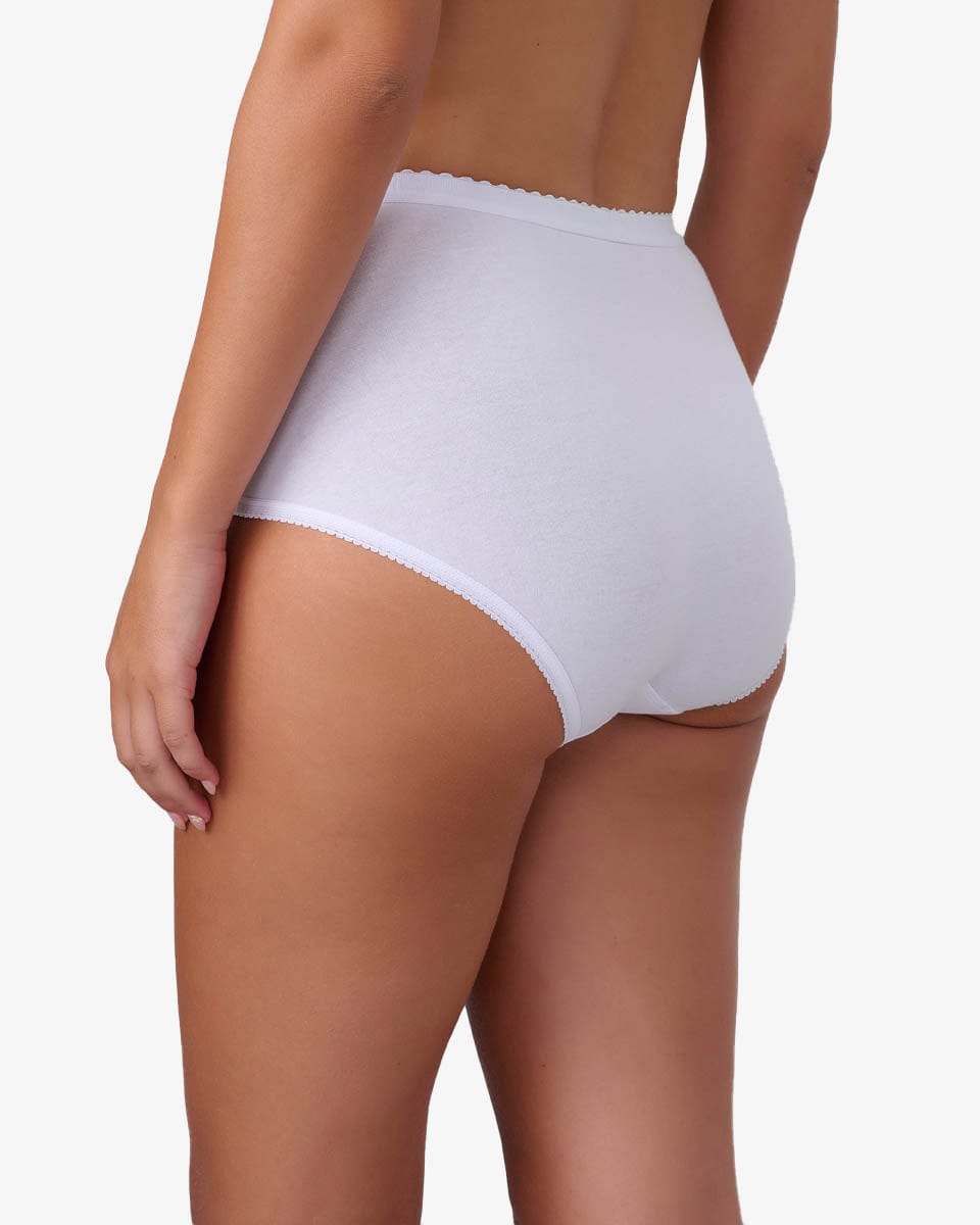 תחתון כותנה מקסי - WHITE – תמונה 3