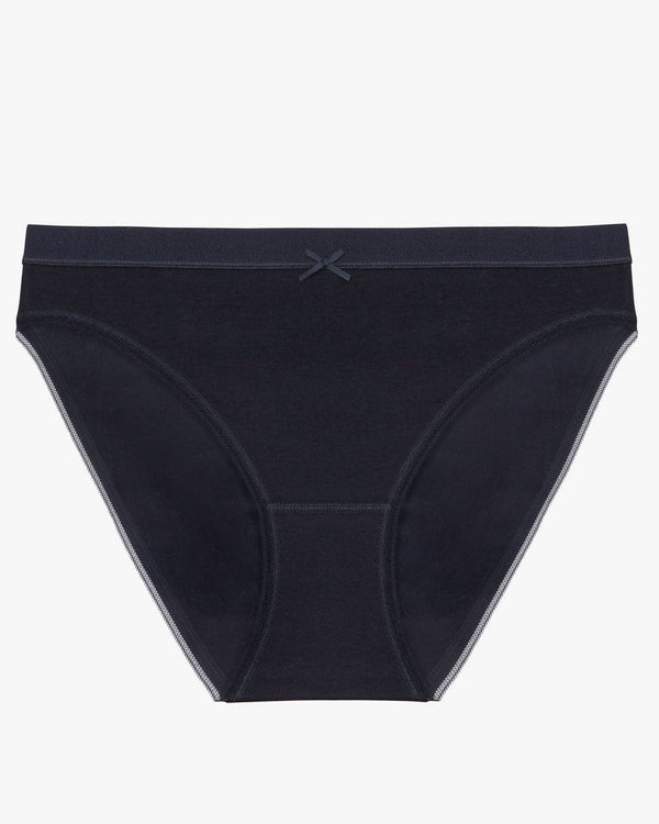 תחתון כותנה ביקיני הי-לג - BLACK – תמונה 4