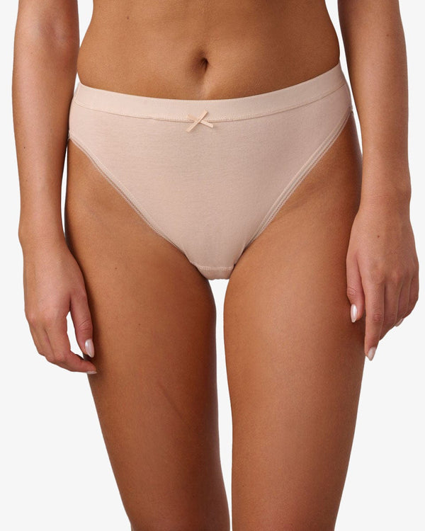 תחתון כותנה ביקיני הי-לג - NATURAL – תמונה 1