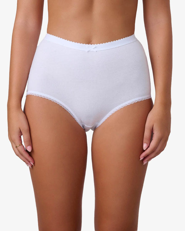 תחתון כותנה מקסי - WHITE – תמונה 1