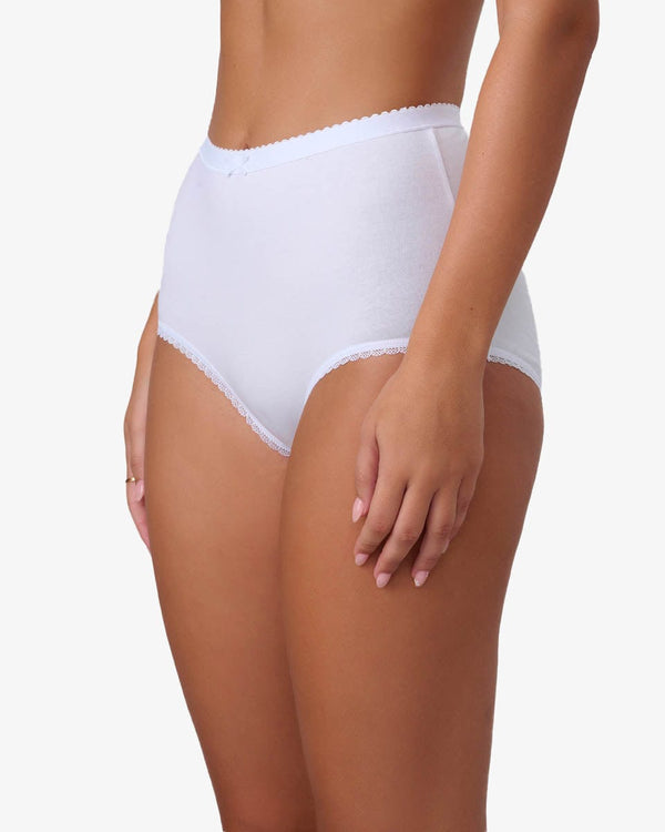 תחתון כותנה מקסי - WHITE – תמונה 2