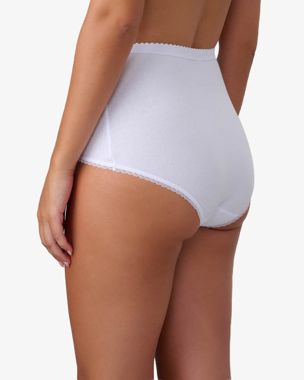 תחתון כותנה מקסי - WHITE – תמונה 3