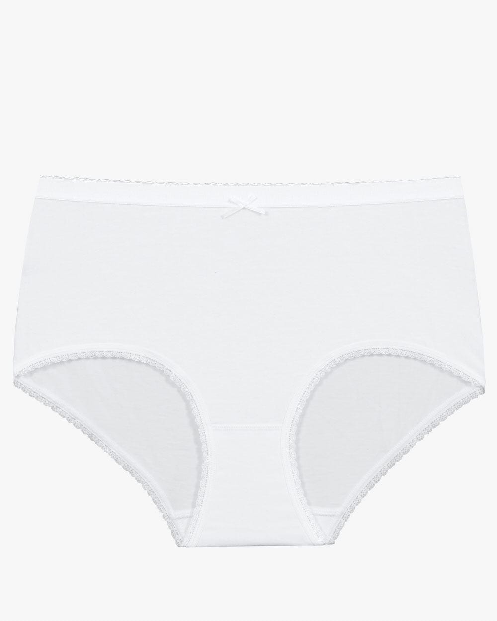 תחתון כותנה מקסי - WHITE – תמונה 4