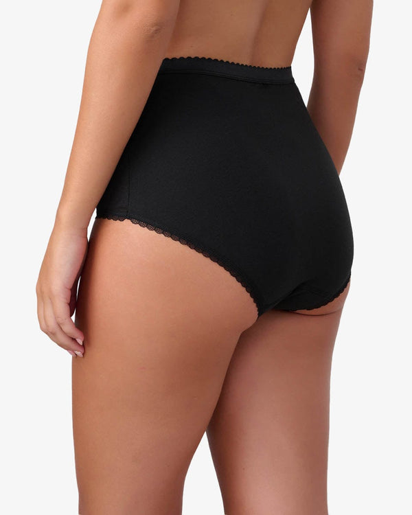 תחתון כותנה מקסי - BLACK – תמונה 3