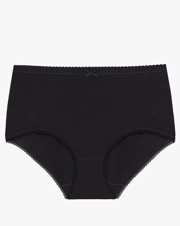 תחתון כותנה מקסי - BLACK – תמונה 4