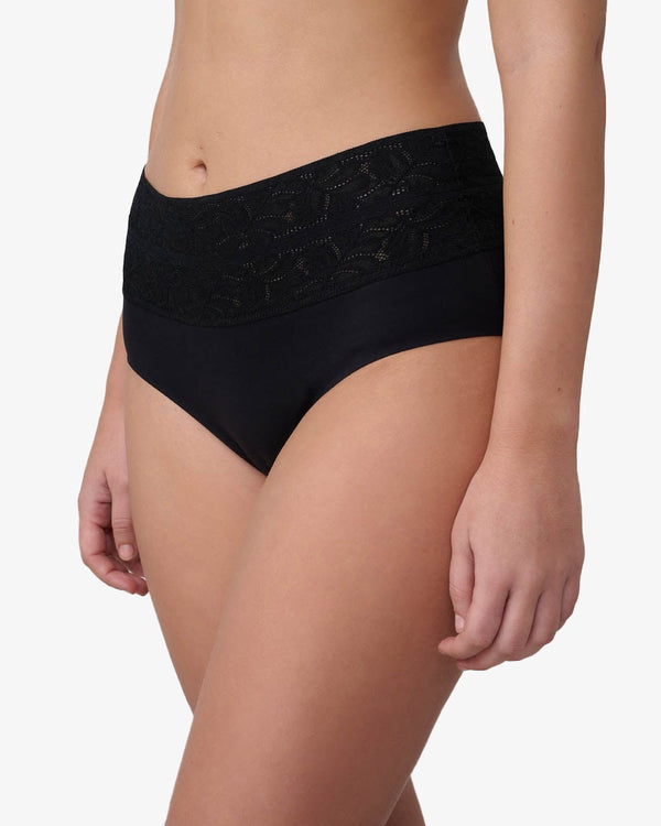 תחתוני מידי Invisible בשילוב תחרה - BLACK – תמונה 2