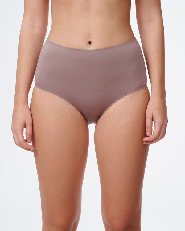 תחתוני מקסי Invisible בגזרה גבוהה - SMOKED BROWN – תמונה 1