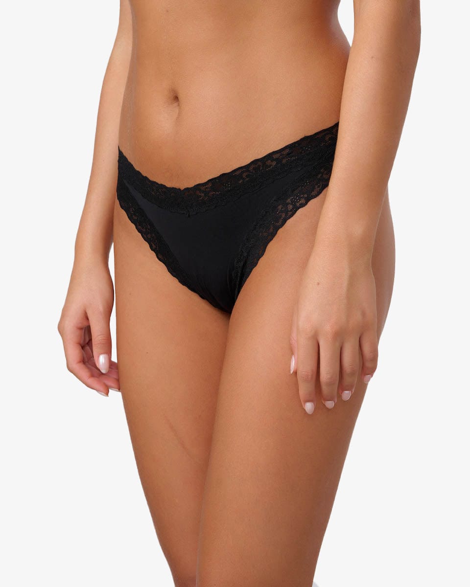 תחתון  מיקרופייבר ברזילאי - BLACK – תמונה 2