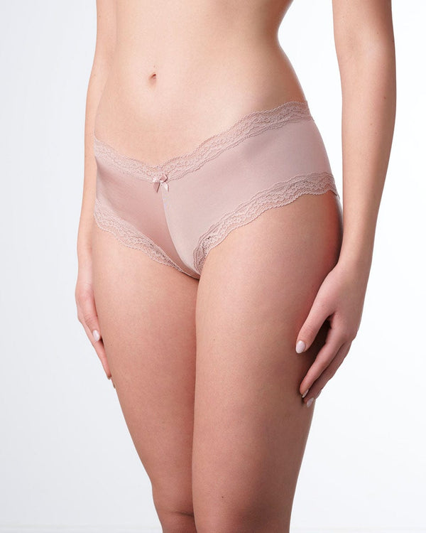 תחתון  מיקרופיבר צ'יקי בשילוב תחרה - DEEP BLUSH – תמונה 2