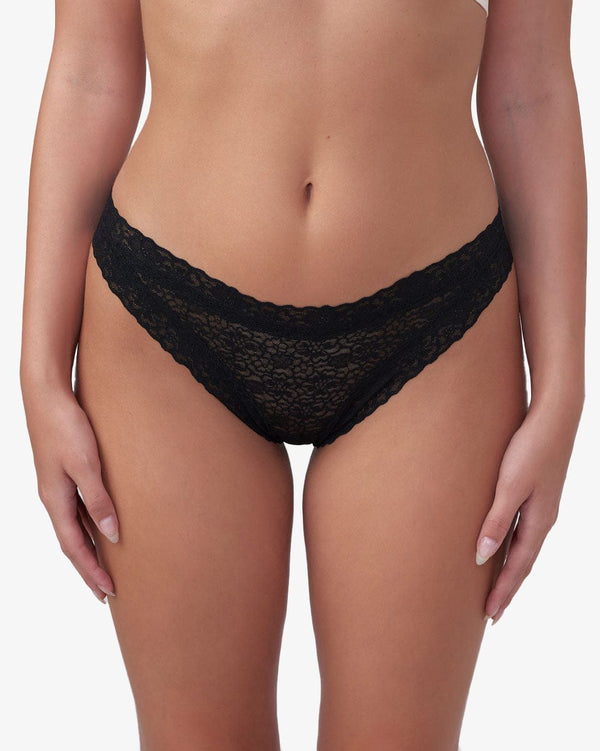 תחתון ברזילאי תחרה - BLACK – תמונה 1