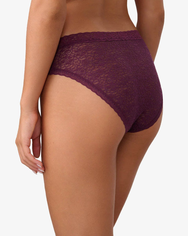 תחתון  תחרה ביקיני - BURGUNDY – תמונה 4